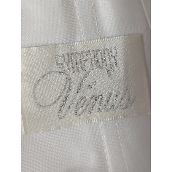 VENUS & BELLA! LUXE WHITE SCALLOPED LAYERS, JEWELED BODICE WEDDING GOWN! SZ 14 - Picture 13 of 15